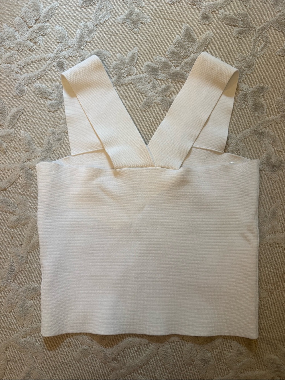 A.L.C. White Lia Square-Neck Cropped Tank - Picture 5 of 5